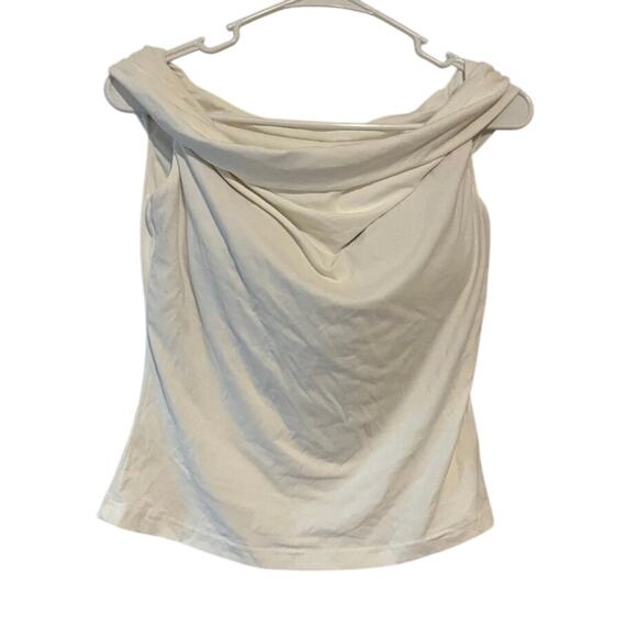 Brand New OGL Women's Size Small White One Shoulder Skin Kiss Blouse Top - Picture 2 of 7